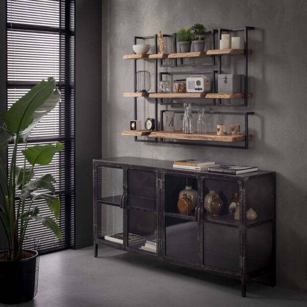 Wandregal Edge 20 von lefurn.de, modernes Wandregal aus Holz mit klaren Linien und praktischem Stauraum.