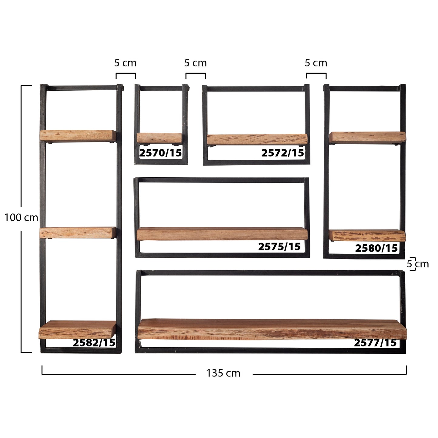 Wandregal Edge 20 von lefurn.de, modernes Wandregal aus Holz mit klaren Linien und stabilem Design.