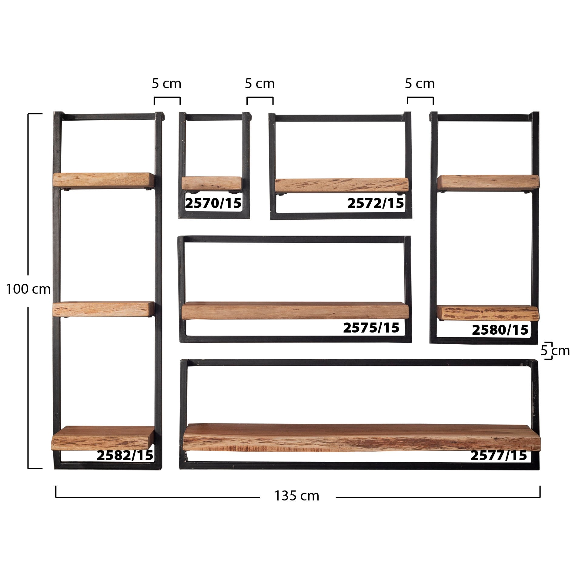 Wandregal Edge 20 von lefurn.de, modernes Wandregal aus Holz mit klaren Linien und stabilem Design.