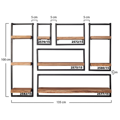 Wandregal Edge 20 von lefurn.de, modernes Wandregal aus Holz mit klaren Linien und stabilem Design.