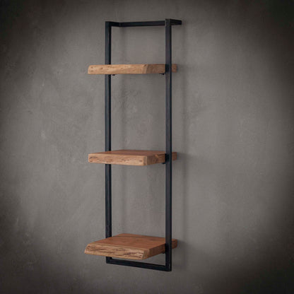 Wandregal Edge 3E von lefurn.de, modernes Wandregal mit drei Ablageflächen aus Holz in hellem Design