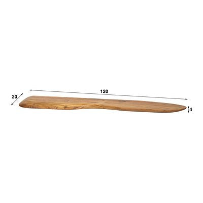Wandregal Organic 120 von lefurn.de, modernes Holz-Wandregal mit zwei Ablageflächen, dekorativ und funktional für die Wandmontage