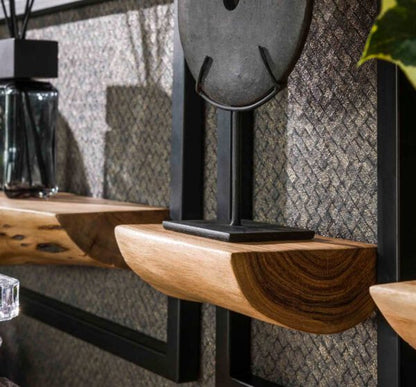 Wandregal Set Edge von lefurn.de, modernes Wandregal aus Holz für stilvolle Aufbewahrung und Dekoration.