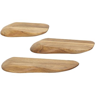 Wandregal-Set Organic von lefurn.de, modernes Wandregal aus Holz mit mehreren Regalbflächen, ideal für Wohnzimmer oder Küche