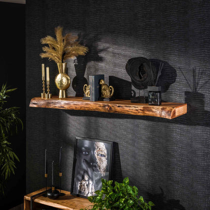 Wandregal Tree 150 von lefurn.de, modernes Holzregal mit mehreren Ablageflächen, an der Wand montiert, helles Holzdesign