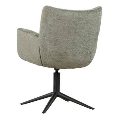 Moderner Stuhl Nate von lefurn.de mit schwarzem Sitz und eleganten Holzbeinen, ideal für Esszimmer oder Arbeitszimmer.