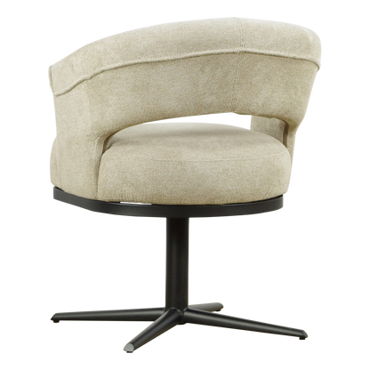 Moderner Nester Stuhl von lefurn.de mit gepolsterter Sitzfläche und eleganten Holzbeinen, ideal für Esszimmer oder Büro.