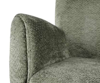 Moderner Stuhl Nate von lefurn.de mit Holzbeinen und gepolstertem Sitz in neutralem Farbton, ideal für Esszimmer oder Büro.