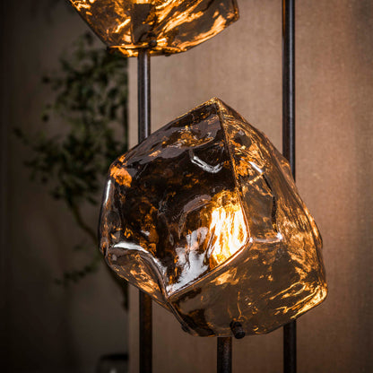 Moderne Stehlampe Rock von lefurn.de mit stilvollem Design und geradem Lampenschirm, ideal für Wohnzimmer und Essbereich.